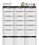 Household Planner Week at a Glance