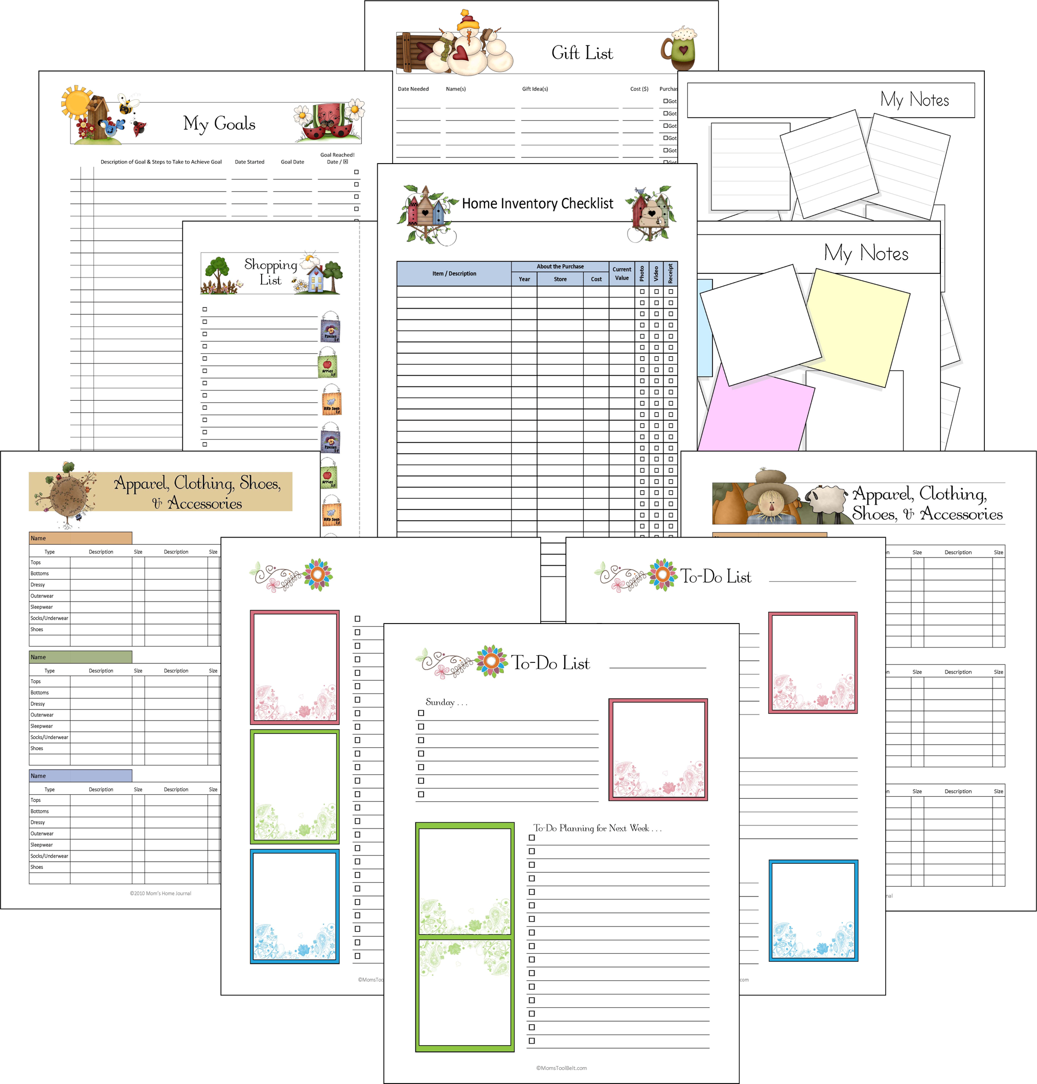 Household Planner Calendars To Do Lists Menu Planner