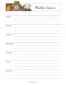 Make a Household Planner Notebook: At-a-Glance Weekly Page