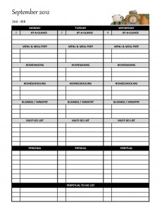 Make a Household Planner Notebook: At-a-Glance Weekly 2 Page Spread