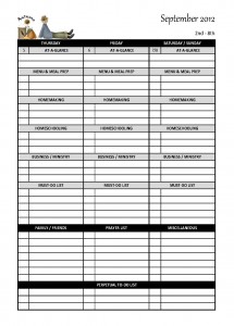 Make a Household Planner Notebook: At-a-Glance Weekly 2 Page Spread