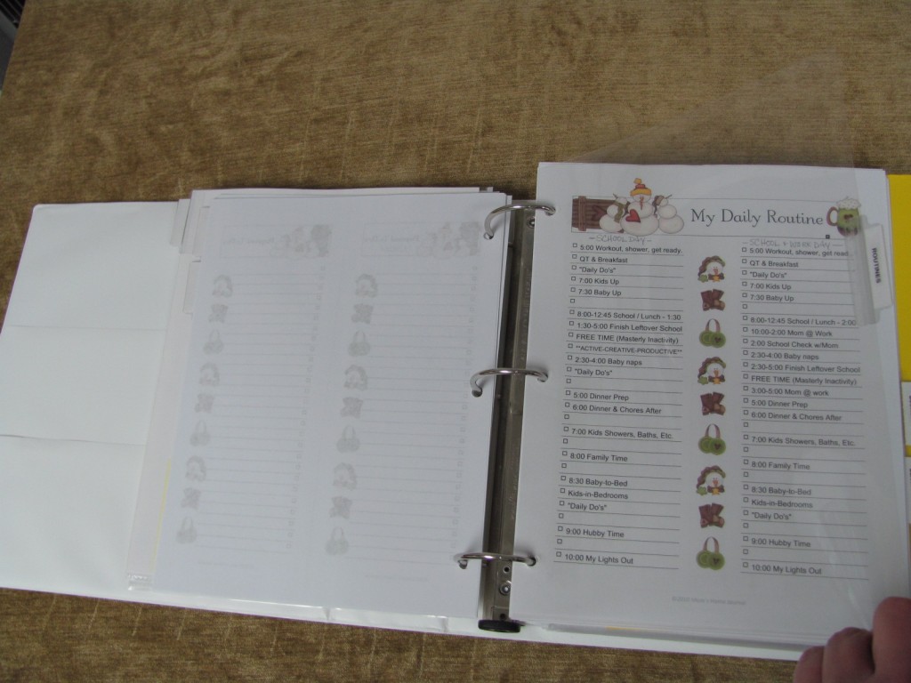 Make a Household Planner Notebook