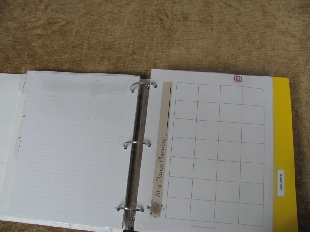 Make a Household Planner Notebook: Blank Forms